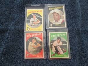4 1959 Topps Baseball Cards...