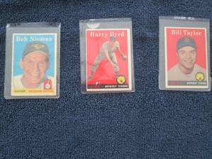 3 1958 Topps Baseball Cards...