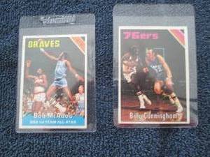 2 1975-76 Topps Basketball Cards...