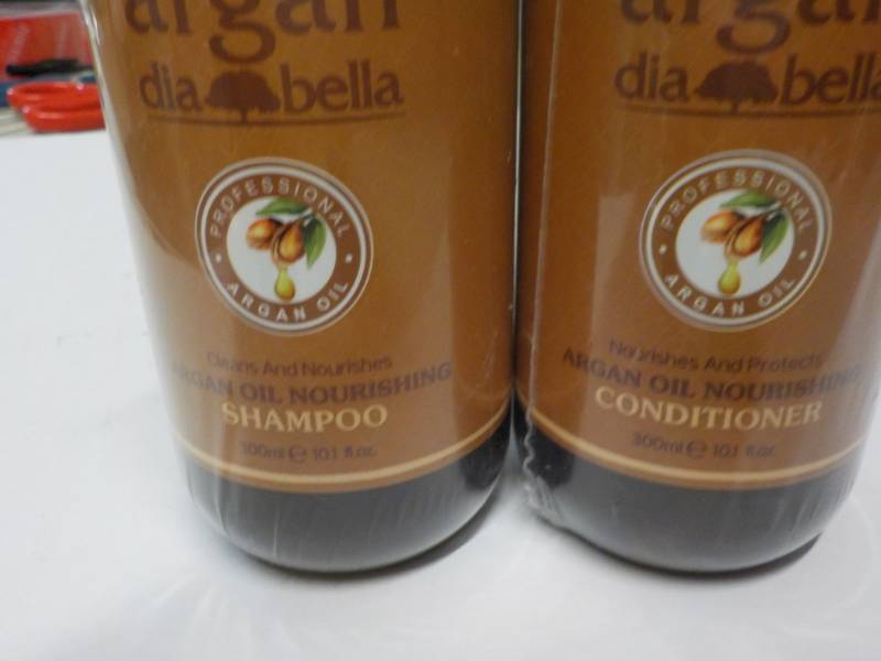 2 bottles Argan Diabella Shampoo an...