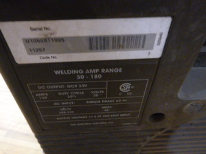 lot 11 image: Lincoln Electric Power MIG 180c Welder
