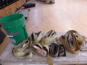 lot 38 image: Bucket of Ratchet Straps