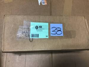 Lot of 18 in. White and Satin Nickel Beveled Square Hook Rack by Home Decorators Collection in good condition