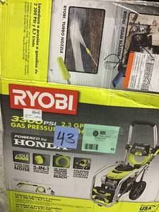3300 PSI 2.3 GPM Cold Water Gas Pressure Washer with Honda GCV190 Idle Down by RYOBI in good condition