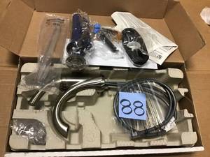 Haywood Single Hole Single-Handle Bathroom Faucet in Stainless by Delta in good condition