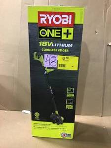 ONE 9 in. 18-Volt Lithium-Ion Cordless Edger - 1.3 Ah Battery and Charger Included by RYOBI in good condition&nbsp