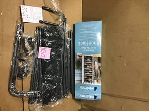 36-Pair Gunmetal Over the Door Shoe Rack Metal Shoe Organizer by Whitmor in good condition&nbsp