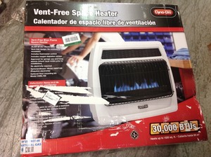 30,000 BTU Vent Free Liquid Propane Blue Flame Wall Heater by Dyna-Glo in good conditions