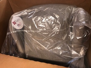 Mushroom Glenrock Mushroom Hi Leg Wing Back Recliner by Lane in good conditions