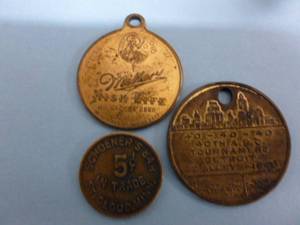 Vintage Brass Tokens