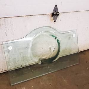 lot 281 image: Beautiful 48 in Glass Sink Vanity