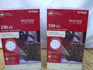 Holiday Living 4-ft x 6-ft Constant White Incandescent Mini Plug-In Christmas Net Lights SKU 779320 Retails $8.98 each (Qty 2), Retails $17.96