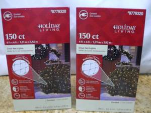 Holiday Living 4-ft x 6-ft Constant White Incandescent Mini Plug-In Christmas Net Lights SKU 779320 Retails $8.98 each (Qty 2), (291)