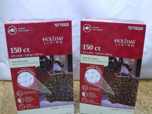 Holiday Living 4-ft x 6-ft Constant White Incandescent Mini Plug-In Christmas Net Lights SKU 779320 Retails $8.98 each (Qty 2), (1119)