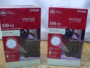 Holiday Living 4-ft x 6-ft Constant White Incandescent Mini Plug-In Christmas Net Lights SKU 779320 Retails $8.98 each (Qty 2), (292)