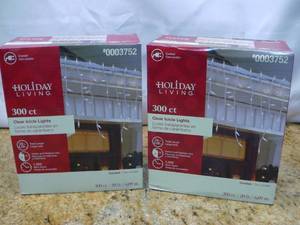Holiday Living 300-Count Constant White Mini Incandescent Plug-In Christmas Icicle Lights SKU 0003752 Retails each $12.98, (531)