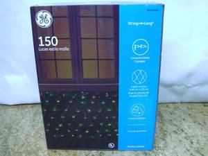 GE String-A-Long 6-ft x 4-ft Constant Multi Incandescent Mini Plug-In Christmas Net Lights SKU1295958 Retails $14.98 each (Qty 2), (1165)