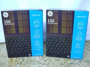 GE String-A-Long 6-ft x 4-ft Constant White Incandescent Mini Plug-In Christmas Net Lights SKU1295959 Retails $14.98 each (Qty 2), (1618)