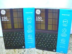 GE String-A-Long 6-ft x 4-ft Constant White Incandescent Mini Plug-In Christmas Net Lights SKU1295959 Retails $14.98 each (Qty 2), (1178)