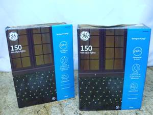 GE String-A-Long 6-ft x 4-ft Constant White Incandescent Mini Plug-In Christmas Net Lights SKU1295959 Retails $14.98 each (Qty 2), (1166)