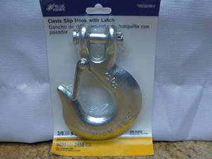 Blue Hawk Zinc-Plated Clevis Slip Hook with Latch 656964 (Qty 1), (765)