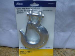 Blue Hawk Zinc-Plated Clevis Slip Hook with Latch 656964 (Qty 1), (764)