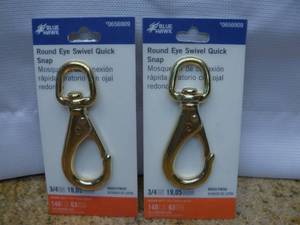 Blue Hawk Brass Round Eye Swivel Quick Snap 656909 (Qty 2), (842)