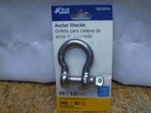 Blue Hawk Stainless Steel Anchor Shackle with Screw Pin 656916 (Qty 1), (854)