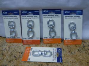 Blue Hawk Galvanized Double Round Eye Swivel 656925 (Qty 5), (871)