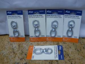 Blue Hawk Galvanized Double Round Eye Swivel 656925 (Qty 5), (872)