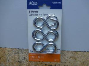 Zinc-Plated S-Hook 656899 (Qty 1), (832)