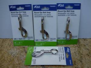 Nickel-Plated Round Eye Bolt Snap 656901 (Qty 4), (834)