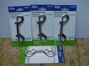 Blue Hawk Nickel-Plated Double Bolt Snap 656902 (Qty 4), (835)