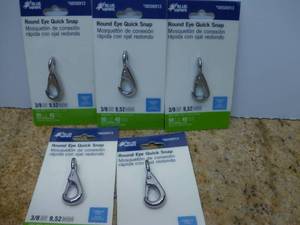 Blue Hawk Stainless Steel Round Eye Quick Snap 656913 (Qty 5), (848)