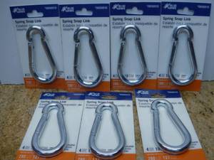 Blue Hawk Zinc-Plated Spring Snap Link 656910 (Qty 7), (846)