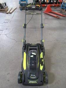 lot 14 image: Ryobi 20 in. Brushless Cordless Walk Behind Self-Propelled Lawn Mower RY401120-Y