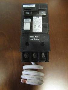 lot 836 image: Murray GFCI Circuit Breaker, 50A, 120v240v, Double Pole, ACBX600R