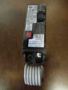 lot 847 image: GE Q-Line 15 Amp Single-Pole Dual Function Arc FaultGFCI Breaker, THQL1115DFP