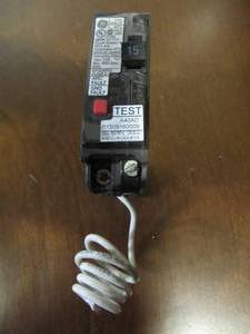lot 848 image: GE Q-Line 15 Amp Single-Pole Dual Function Arc FaultGFCI Breaker, THQL1115DFP