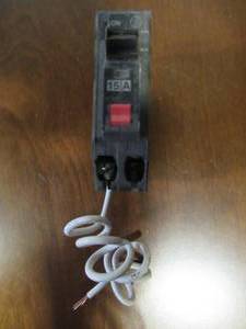 lot 849 image: GE 15 Amp Single Pole Ground Fault Breaker with Self-Test THQL1115GFTP.