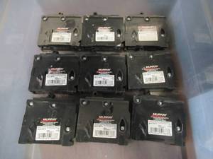 lot 873 image: (9-Pack) - Murray MP115U - 15 Amp Single-Pole Type MP Circuit Breakers.