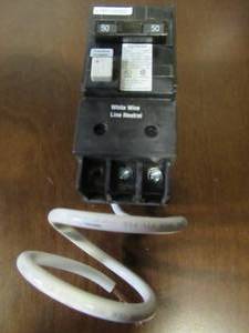 lot 860 image: Siemens 50 Amp Double Pole Type QPF2 GFCI Circuit Breaker US2QF250AP