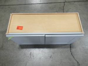lot 119 image: Hampton Bay Shaker Assembled 36x18x12 in. Wall Bridge Kitchen Cabinet in Dove Gray KW3618-SDV