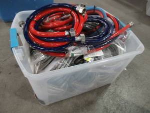 lot 919 image: WHOLESALE MIXED BIN OF MISCELLANEOUS SUPPLY LINES FOR DISHWASHER & WASHING MACHINES