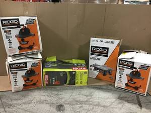 lot 48 image: Pallet with assorted Shop Equipment- open boxes Customer returns