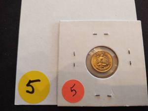 1945 Gold Two Peso Coin 0.0482 Oz. Gold