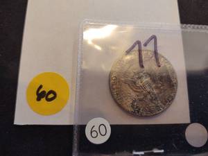 1964 AU 90% Silver Kennedy Half Dollar with Toning on Reverse