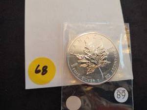 1989 .9999 1 Oz. Silver Canada Maple Leaf