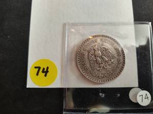 1938 Silver Mexico Peso  0.3856 Oz.