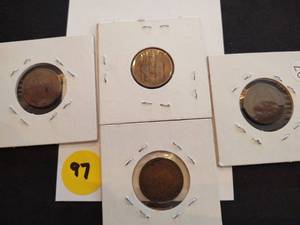 1882, 1887, 1889, and 1891 Indian Head Cents